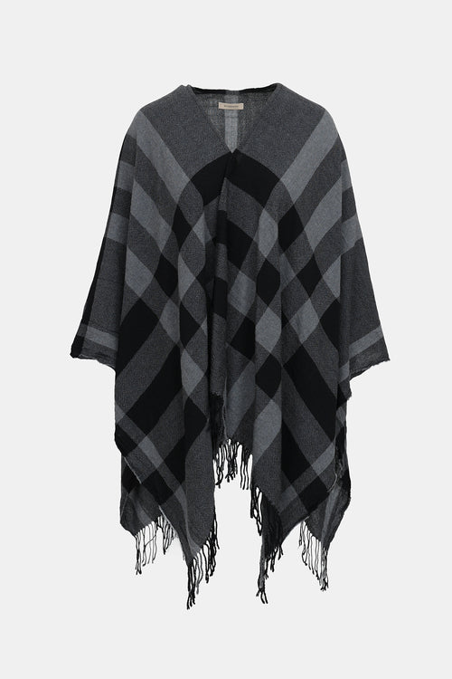 Burberry Check Fringe  Shawl