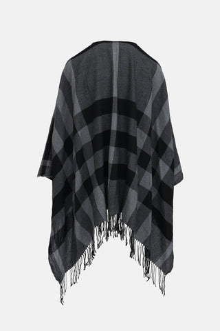 Burberry Check Fringe  Shawl
