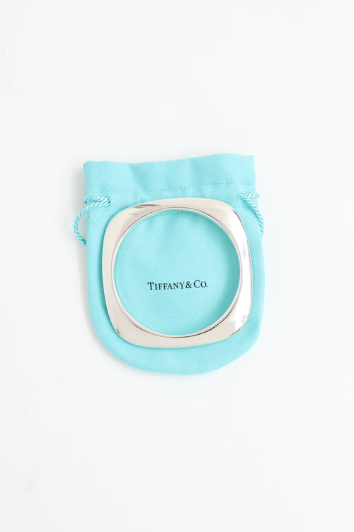 Tiffany & Co. Sterling Silver Square Cushion Bangle