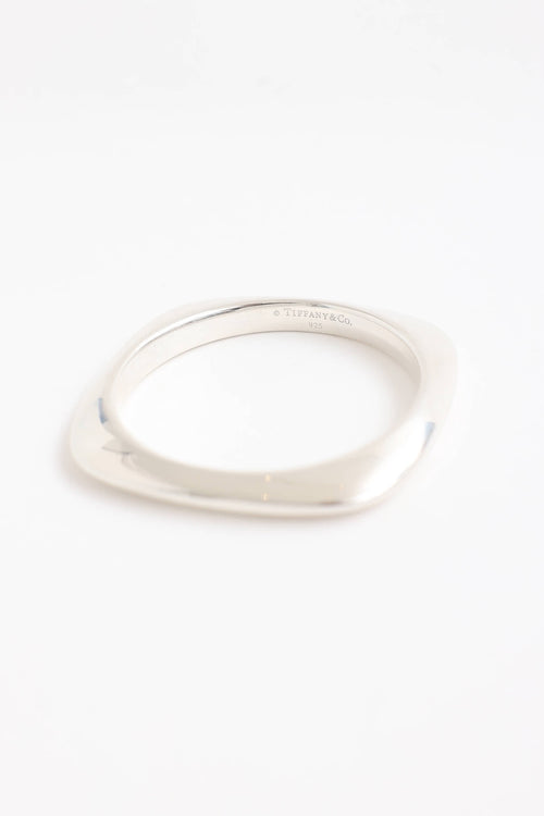 Tiffany & Co. Sterling Silver Square Cushion Bangle