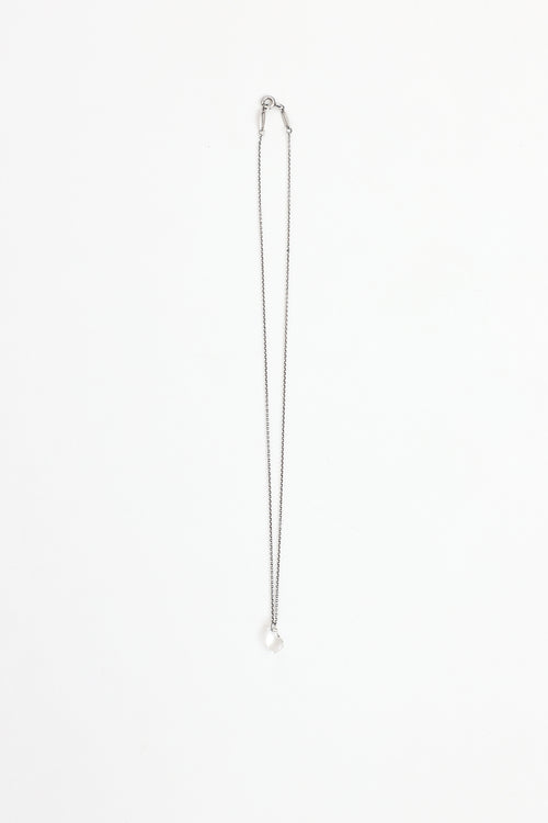 Tiffany & Co. Elsa Peretti Sterling Silver Rock Crystal Necklace