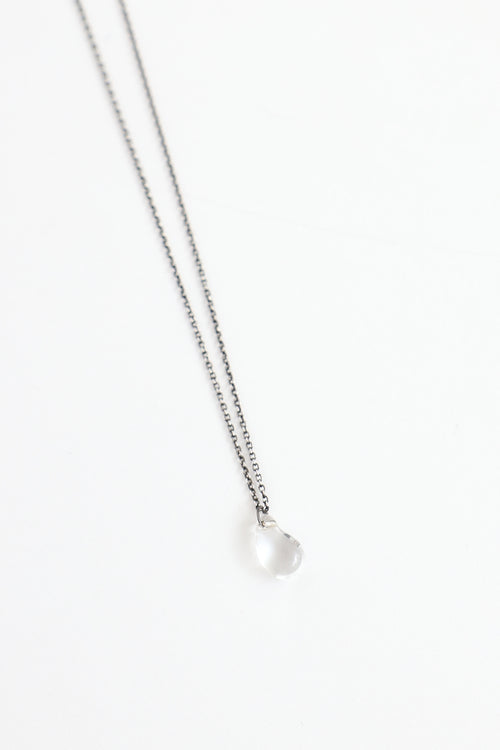 Tiffany & Co. Elsa Peretti Sterling Silver Rock Crystal Necklace