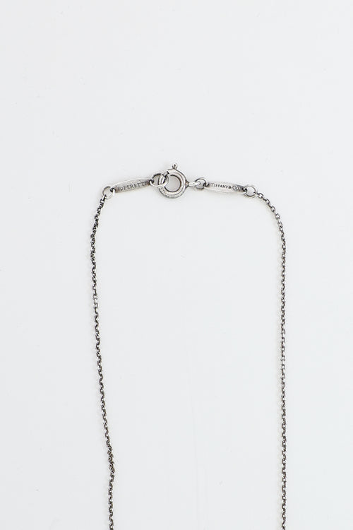 Tiffany & Co. Elsa Peretti Sterling Silver Rock Crystal Necklace