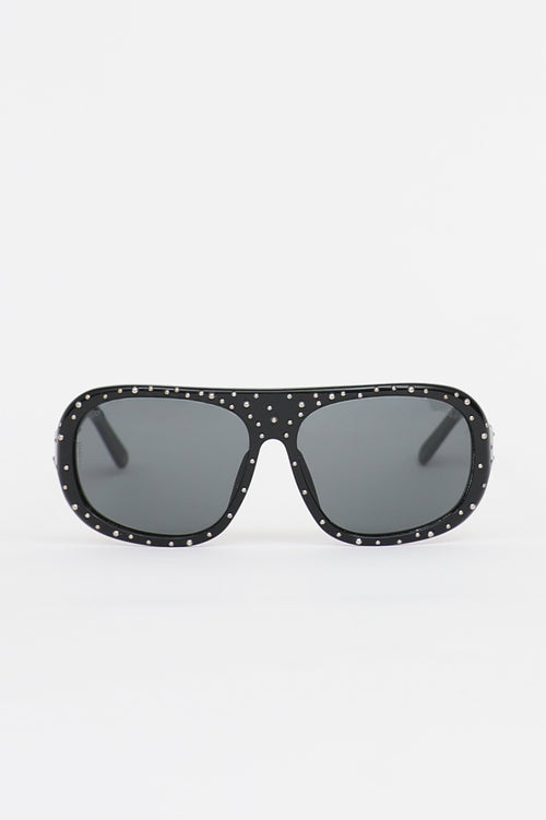 Chanel 5135 Studded Aviator Sunglasses