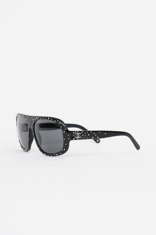 Chanel 5135 Studded Aviator Sunglasses