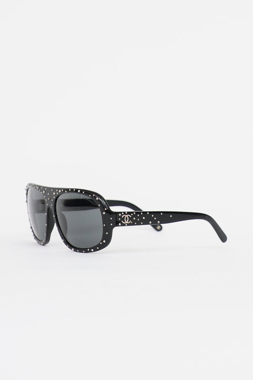 Chanel 5135 Studded Aviator Sunglasses