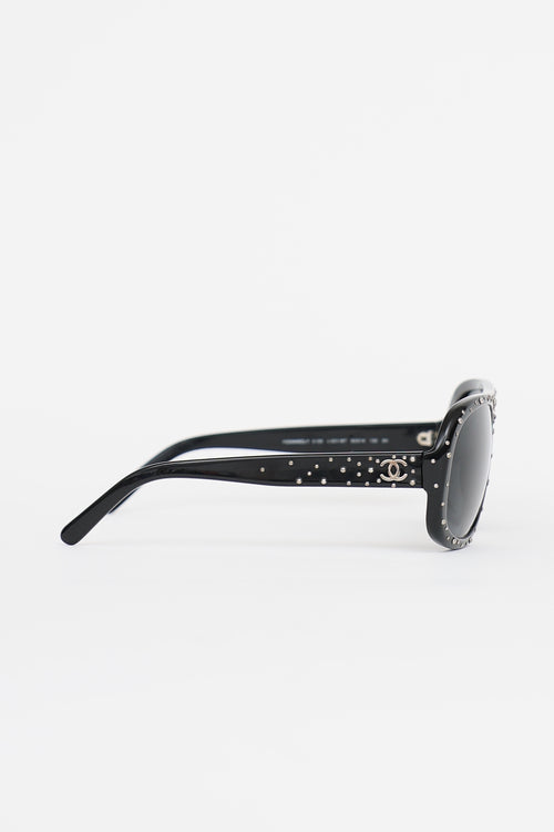 Chanel 5135 Studded Aviator Sunglasses