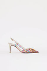 Valentino Woven Slingback Pump