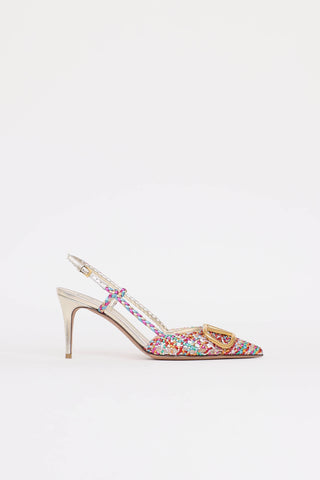 Valentino Woven Slingback Pump