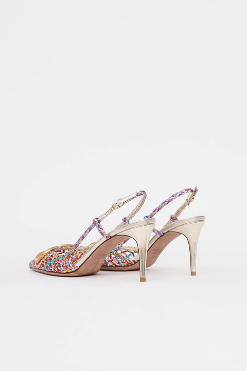 Valentino Woven Slingback Pump