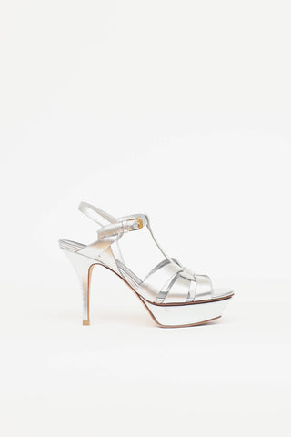 Saint Laurent Metallic Tribute Sandal