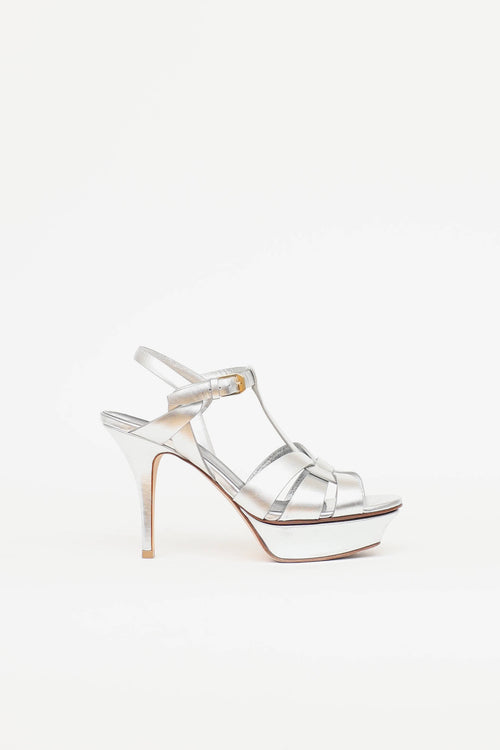 Saint Laurent Metallic Tribute Sandal