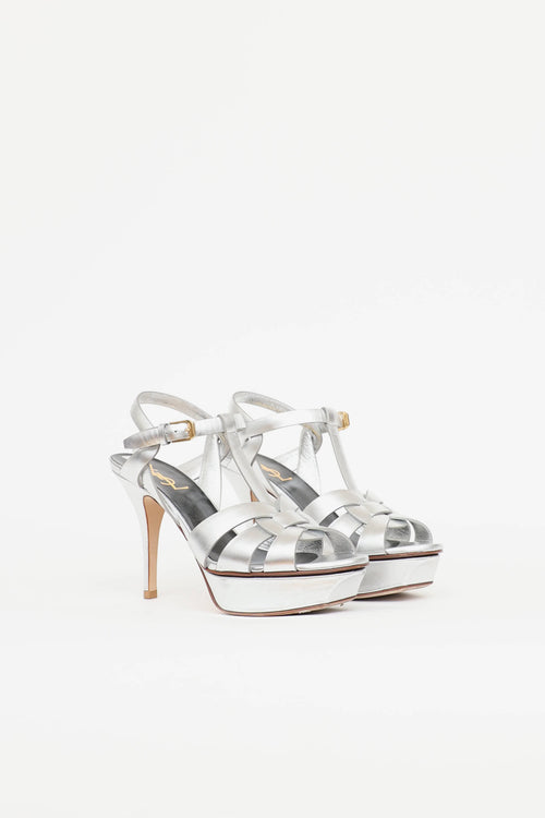 Saint Laurent Metallic Tribute Sandal