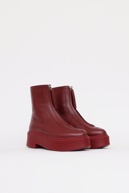 The Row Zipped Ankle Boot