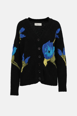 Blumarine Knit Floral Cardigan
