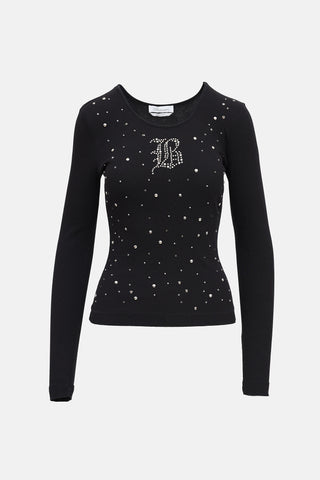 Blumarine Ribbed Studded Top