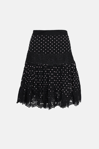 Blumarine Polka Dot Midi Skirt