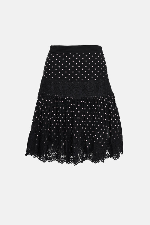 Blumarine Polka Dot Midi Skirt