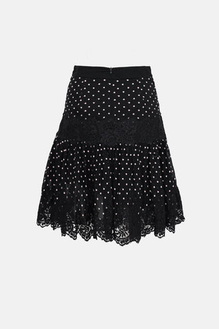 Blumarine Polka Dot Midi Skirt