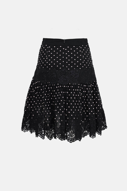 Blumarine Polka Dot Midi Skirt