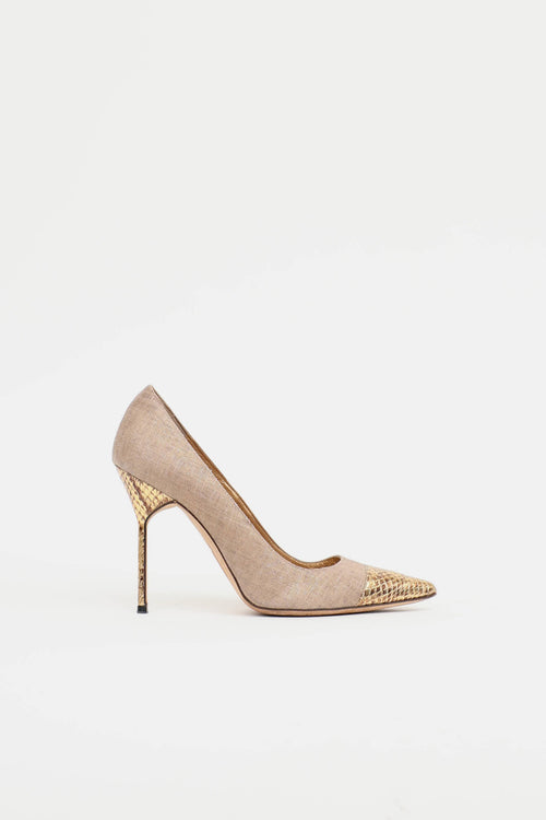 Manolo Blahnik Bipunta Cap Toe Pump
