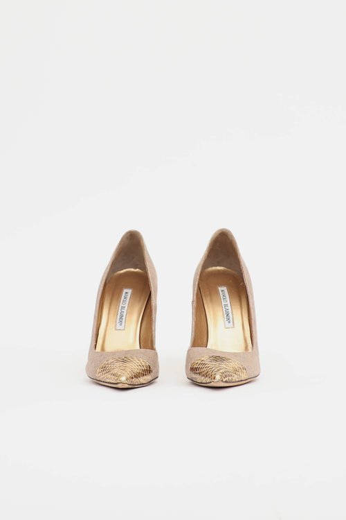 Manolo Blahnik Bipunta Cap Toe Pump