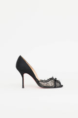 Christian Louboutin Satin Lace Pump