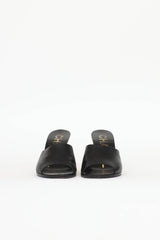 Chanel CC Peep Toe Wedge Sandal