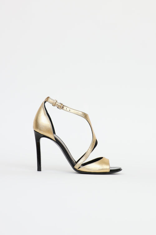 Lanvin Metallic Strappy Sandals