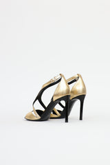 Lanvin Metallic Strappy Sandals
