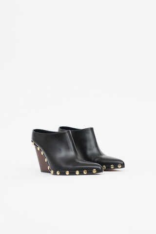 Celine Leather Studded Mule