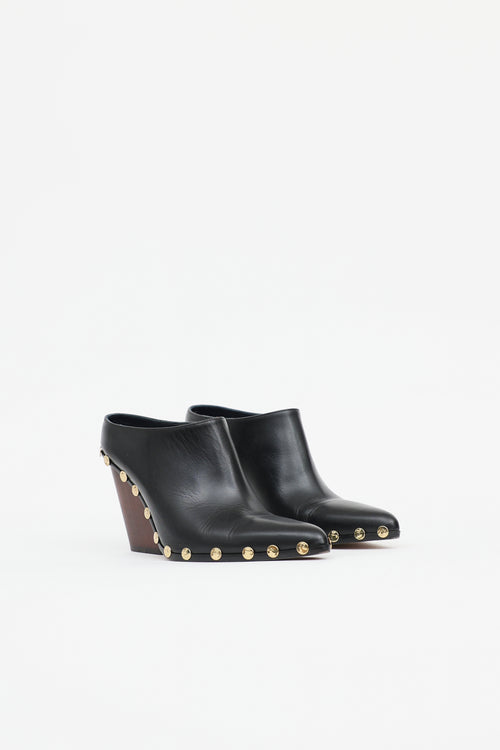 Celine Leather Studded Mule