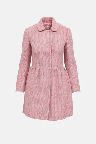 Red Valentino Tweed Peplum Coat