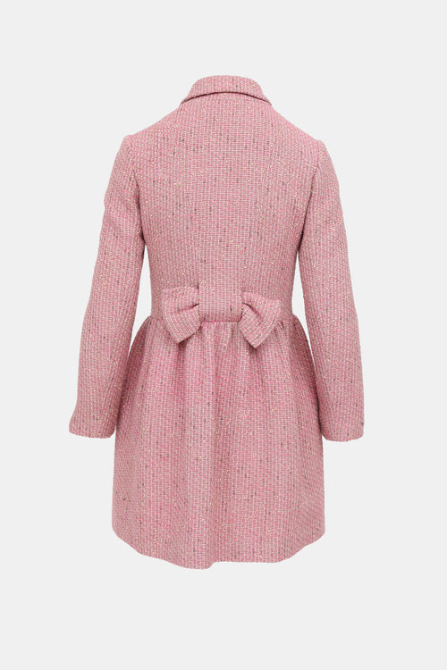 Red Valentino Tweed Peplum Coat
