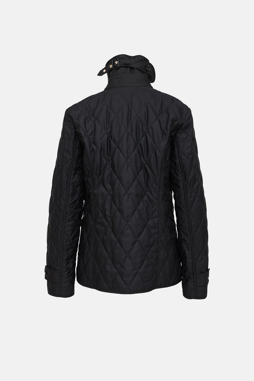Burberry Quilted Button Up Jacket