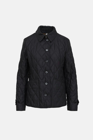 Burberry Quilted Button Up Jacket
