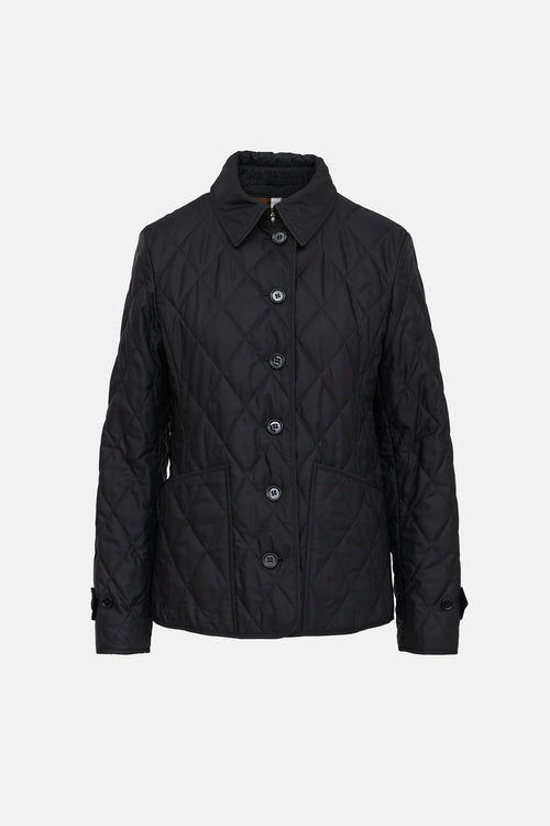 Burberry Quilted Button Up Jacket