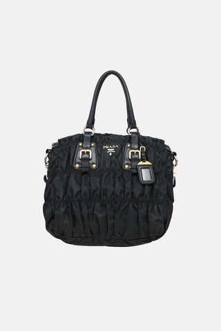 Prada Ruched Shopping Bag