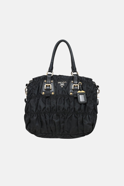 Prada Ruched Shopping Bag