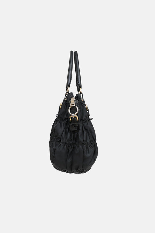 Prada Ruched Shopping Bag