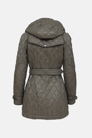 Burberry Quilted Check Lined Jacket