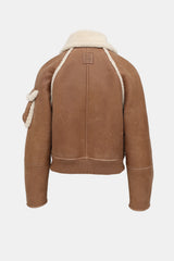 Loewe Leather and Shearling Blouson Jacket