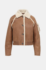 Loewe Leather and Shearling Blouson Jacket