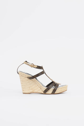 Louis Vuitton Monogram Espadrille Wedge