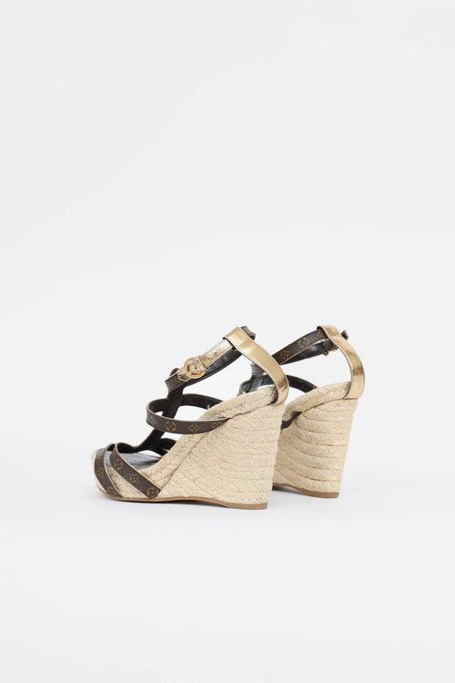 Louis Vuitton Monogram Espadrille AR Wedge