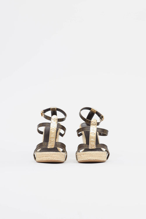 Louis Vuitton Monogram Espadrille AR Wedge