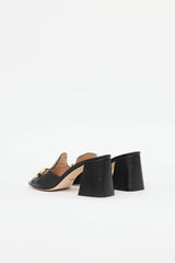 Gucci Leather Horsebit Heel Sandal