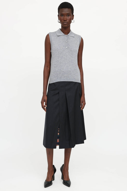Lisa Yang Knit Lise Polo Top