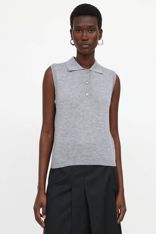 Lisa Yang Knit Lise Polo Top