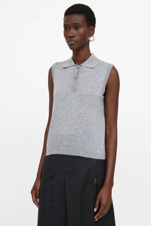 Lisa Yang Knit Lise Polo Top